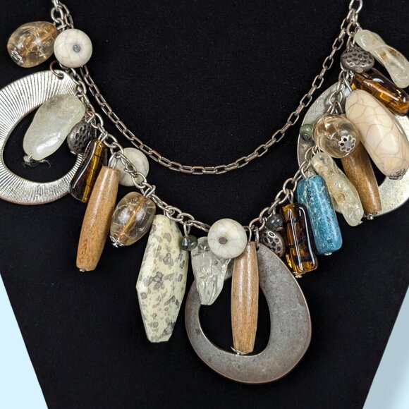 Chico's 2-Strand Bohemian Dangling Necklace - Picture 3 of 5